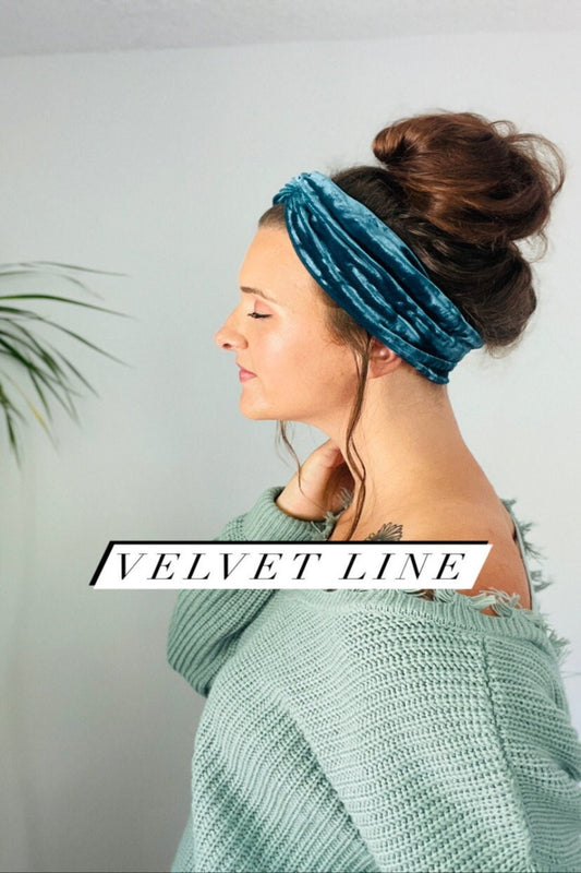 Velvet headbands, multiple color options